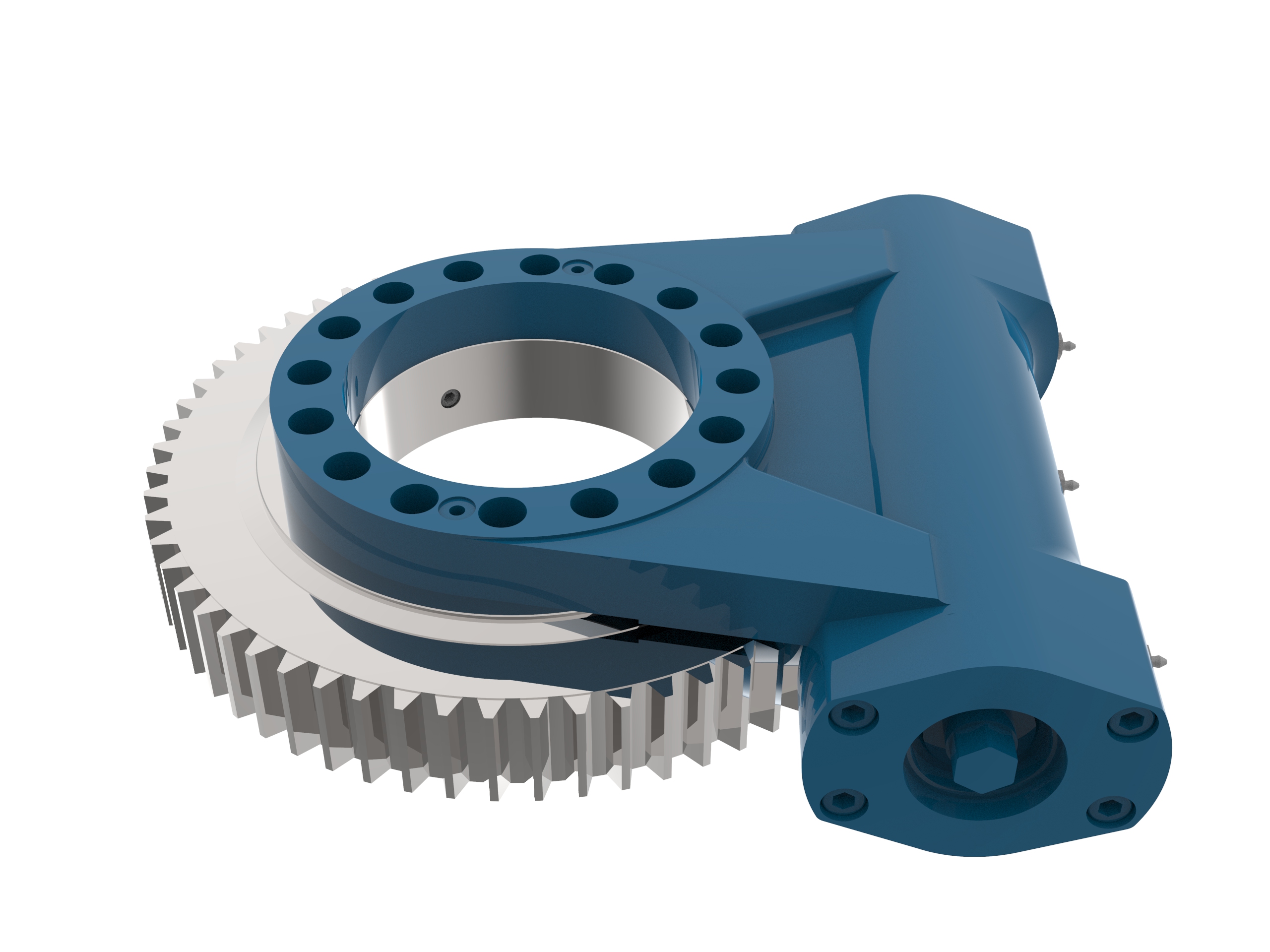 无齿单排四点接触球回转支承的特性